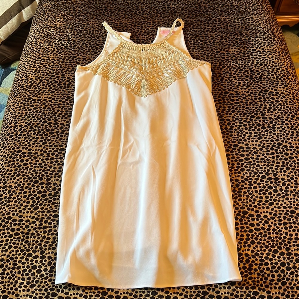 GORGEOUS & SIMPLE LILLY PULITZER WHITE DRESS SZ 0 A LINE